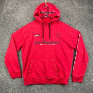 Hollister HCO Red‎ Los Angeles Hoodie Mens Size L California Supply